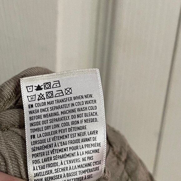 American Eagle Women's Green Linen Viscose Paperbag Flowy High Rise Pants Size 2 - Picture 4 of 8